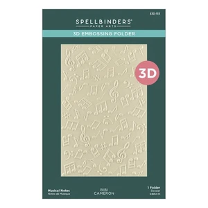 Carpeta de grabación en relieve 3D Spellbinders - Colección de notas musicales de Bibi - No musical - Imagen 1 de 2
