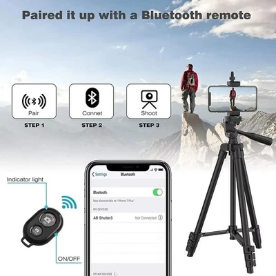 Professional Camera Phone Holder Tripod Stand for Smartphone iPhone Samsung - Image 1 of 4