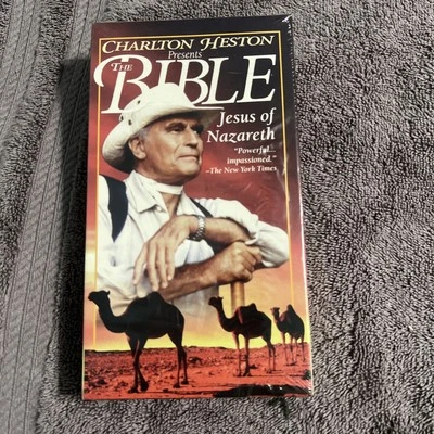 Charlton Heston Presents The Bible "Jesus of Nazareth" VHS New Sealed - Image 1 of 2