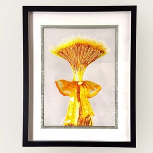 Wheat - Ear Embroidery Art Framed 16x20 (Black Frame) - Picture 1 of 4