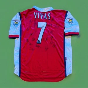 Arsenal Fußballtrikot 1998 1999 Home XXL JVC Nike Vivas Authentic mehrfach signiert - Bild 1 von 15
