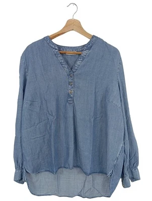 C&A Blusa caída Mujeres Blusa Talla EU 44 azul look casual - Imagen 1 de 4