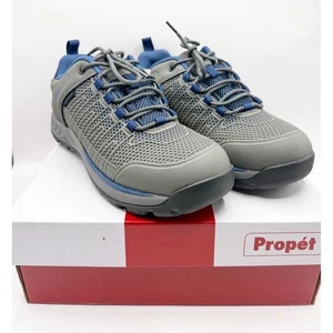 Propét MOA042M Mens 10 M(D) Grey Blue Athletic Walking Vibram Arctic Grip - Picture 1 of 6