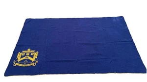 Vintage Wool Sigma Phi Epsilon Stadium Blanket Throw Blue Gold U Of m ? Football - Picture 1 of 4