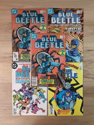 Blue Beetle #1 (2 copies), 2, 3 + Extra Blue Beetle DC (1986) LOT - 1st App Key - Image 1 of 4