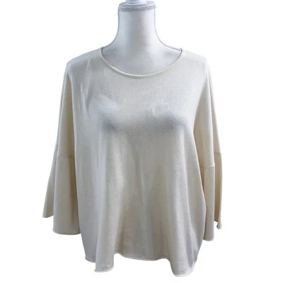 Свитер Eskandar Lagenlook трапециевидный с вырезом лодочкой и необработанными краями - Изображение 1 из 4