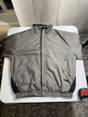 Chaqueta cortavientos Sunice Golf para hombre grande gris ligera con cremallera Foto 1 de 4