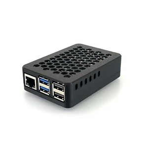 Raspberry Pi 5 Case, Custom 3D Printed with Silicone Bumper Pads, Black - Picture 1 of 24