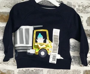Falls Creek Baby Boy Size 12 months Penguin Truck Driver Fleece Top/Sweatshirt - Picture 1 of 2