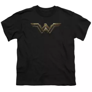 T-shirt nera Justice League Wonder Woman con licenza ufficiale 100% cotone - Foto 1 di 1