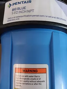 Pentair Penetek Big Blue 1-1/2 Zoll NPT Wasserfiltergehäuse offene Verpackung kostenloser Versand - Bild 1 von 1