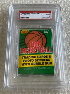 1987 FLEER BASKETBALL WAX PACK PSA 9 - POSSIBLE 2ND YEAR MICHAEL JORDAN!!! - Picture 1 of 2