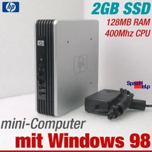 HP MINI-COMPUTER PC FÜR WINDOWS 98 OLD DOS GAMES 400MHZ 2GB SSD RS-232 PARALLEL - Picture 1 of 4