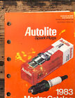Bougies d'allumage Autolite 1983 129 pgs catalogue principal *original*