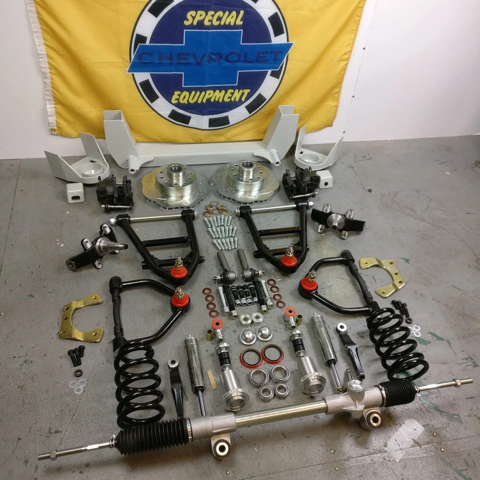 49-54 Chevy Car Mustang II Coil-Over IFS 2" Drop 5x4.75 Manual LHD Rack  Foto 1 de 4