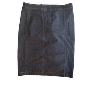 Bisou Bisou Women's Skirt Michele Bohbot 12 Denim Jean Pencil 90's Y2K 70987-3 - Picture 1 of 11