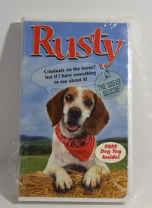 Sealed VHS Rusty The Great Rescue 1998 Kids Family Movie Torn Plastic - Picture 1 of 4