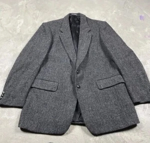 VTG Wool Harris Tweed Sports Coat Blazer Suit Jacket 42 Professor Country Weave - Picture 1 of 12