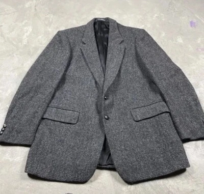 VTG Wool Harris Tweed Sports Coat Blazer Suit Jacket 42 Professor Country Weave - Image 1 of 4