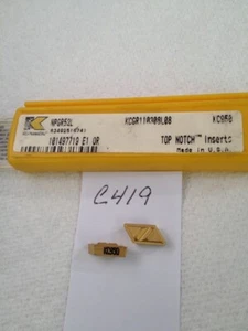 5 NEW KENNAMETAL NPGR 52L PROFILE TURNING CARBIDE INSERTS. GRADE: KC950.  {C419} - Picture 1 of 2