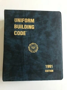 Uniform Building Code 1991 Edition First Printing Loose Leaf Binder - Picture 1 of 5