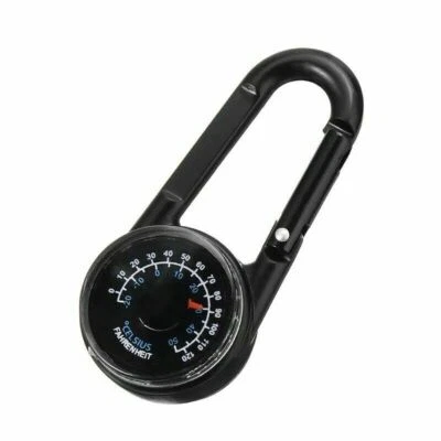 Compass Carabiner Thermometer 3in1 Outdoor Hiking Bushcraft Survival EDC KeyRing - Image 1 of 4
