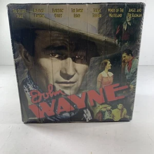 John Wayne 7 VHS Video Box Set Black And White Movies Desert Paradise Rainbow - Picture 1 of 4