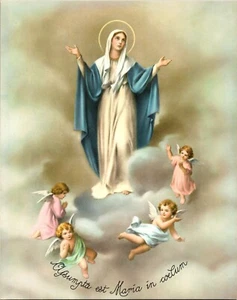 "Maria ist im Himmel religiöser rahmenbarer Druck - Italien 8"" x 10" - Bild 1 von 2