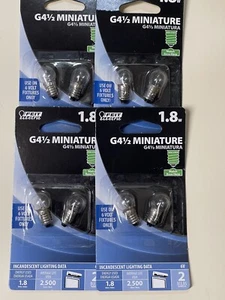Feit Electric 8 Bulbs 1.8-Watt CL G4 1/2 Miniature 6V w/E10 Mini Screw Base - Picture 1 of 1