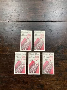 5 x Scott BK164, Classic Cars 25 cent, Booklet of 20 Lot (FV $25) - Picture 1 of 1