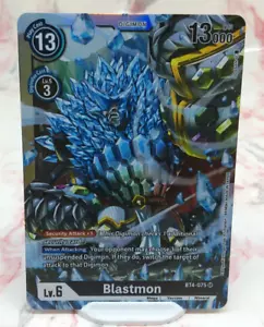 Digimon Card - Blastmon BT4-075 SR Great Legend - NM - Picture 1 of 2