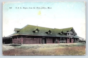 MONTANA EAST DILLON OREGON SHORT LINE DEPOT FISHTRAP 1909 RUTH LAWRENCE DEWEY - Picture 1 of 3