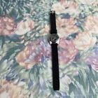 Liz Claiborne Sports Style Watch Black and Silver LC106 Water Resistant Womens