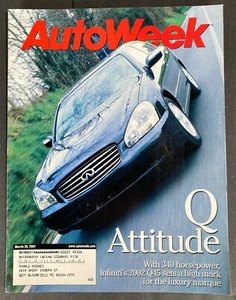AUTOWEEK Magazine Mar 2001 Infiniti Q45/IRL/Jarrett Winston Cup/Audi/Schumacher - Picture 1 of 4