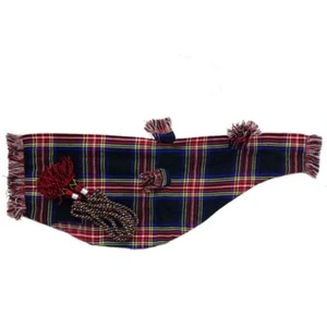 Scottish Great Highland Bagpipe Air Bag Cover Black Stewart Size 30'' x 12'Cord - Picture 1 of 1