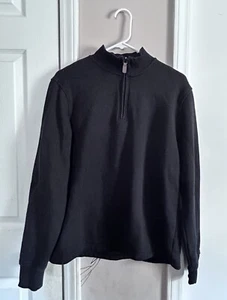 George Black Quarter Zip Pullover Sweater Size Small ( 34-36) For Men - Picture 1 of 8
