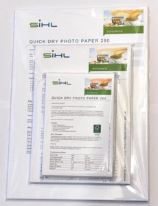 90 fogli di carta fotografica SIHL 280 g SET DIN A4 + A5 + A6 getto d'inchiostro LUCIDO PHOTO PREMIUM - Foto 1 di 2