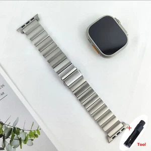 For Apple Watch Band Ultra 49MM Titanium Metal Strap For iwatch SE1-9 42/44/45MM - Picture 1 of 19