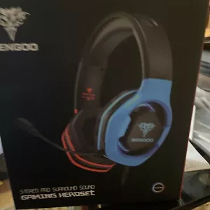 BENGOO G9500 Stereo Gaming Headset for PS4, PC, Xbox One Controller - Blue & Red - Picture 1 of 3