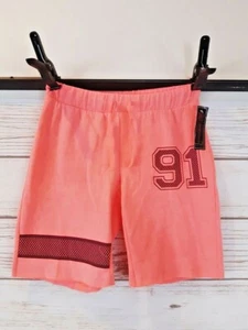 NOBO Girls Sweatpants Shorts Size XS 1 Orange Waist Drawstring Raw Hem 91 Number - Picture 1 of 5