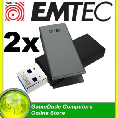 2x EMTEC 128gb USB3.1 Flash Drive "BRICK" Model: ECMMD128GC353  - [F32] - Image 1 of 3