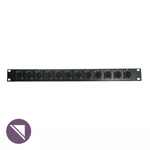 BravoPro BP-001 1RU Rack Mount Patch Bay with 12 x Speakon 4-pole Sockets - Picture 1 of 2