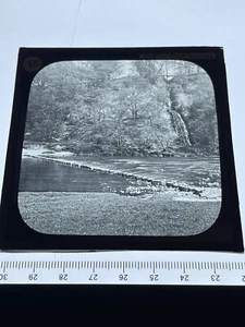 Stepping Stones On The Wharf. Magic Lantern Slide Photo England Scenery - Foto 1 di 4