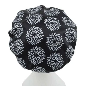 Dilly's Collections Triple Layer Shower Cap Microfiber Lined Hair care Drops - Picture 1 of 4