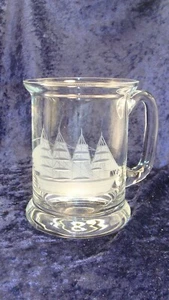 NAUTICAL ETCHED SHIP ~ Mug ~ Just Really Beautiful ~ 4.5” ~ VGC ~ - Picture 1 of 5