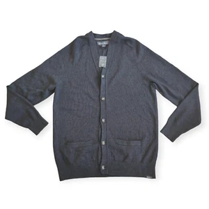 Cardigan Eddie Bauer misto merino - grigio - taglia TL - nuovo senza etichette - Foto 1 di 5