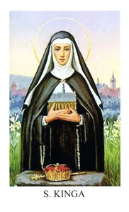 SANTINO SANTA KINGA IMAGE PIEUSE - HOLY CARD SANTINI - Picture 1 of 1