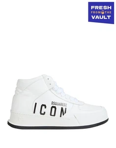 Sneakers alte DSQUARED2 in pelle prezzo consigliato €598 US9 UK8 EU42 logo Made in Italy - Foto 1 di 11