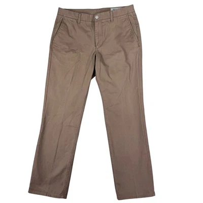 Pantalones chinos BONOBOS lavados calce recto para hombre 33x32 (30,5) algodón marrón Foto 1 de 4
