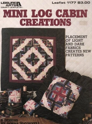 VTG!MINI LOG CABIN CREATIONS LEAFLET 1177 LEISURE ARTS - Изображение 1 из 2
